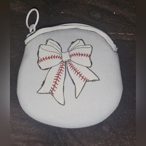 Baseball Bow Coin Purse